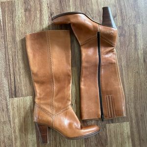 Brown Calf Length Boots